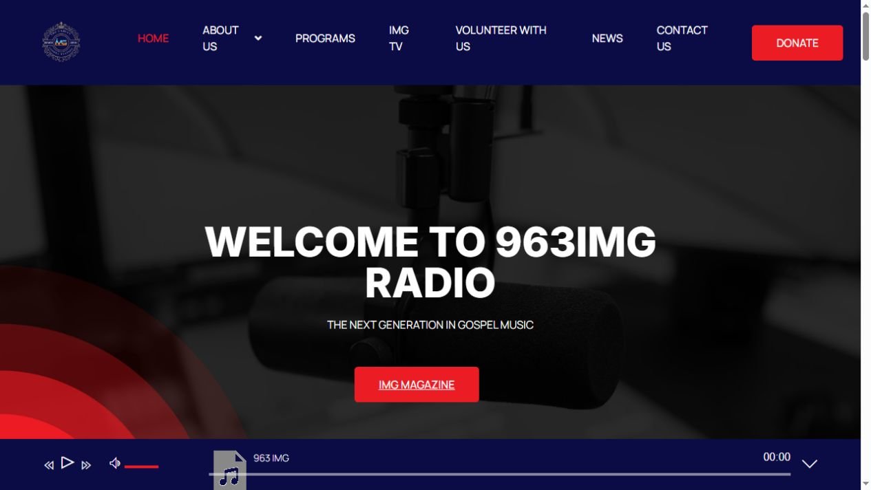 963IMG Radio website screenshot