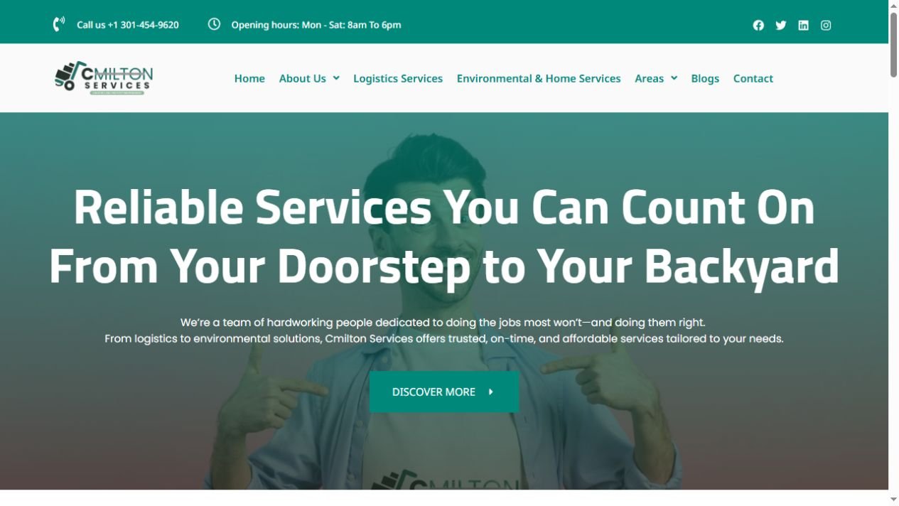 Cmilton Services website screenshot