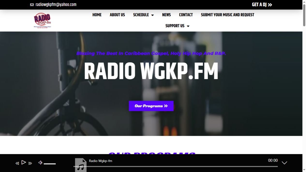 Radio WGKP FM website screenshot
